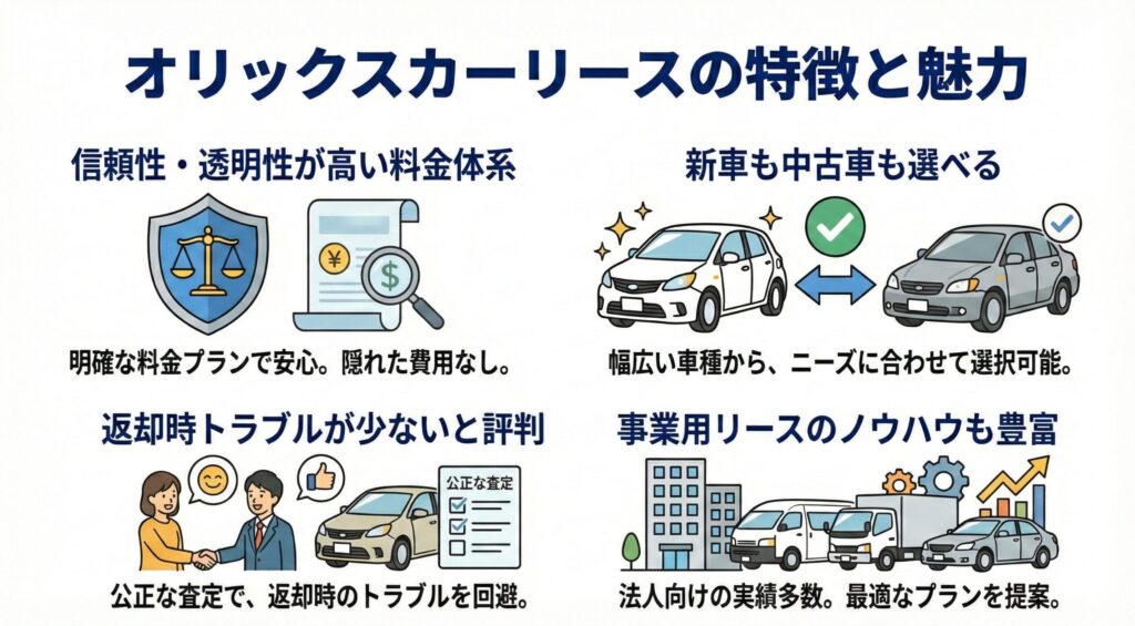 オリックスカーリースの特徴と魅力