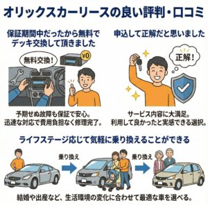 オリックスカーリースの良い評判・口コミ