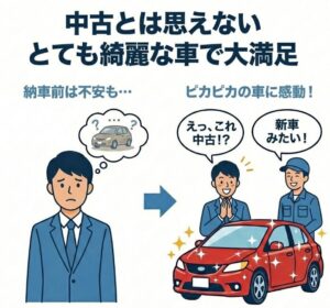 中古とは思えないとても綺麗な車で大満足