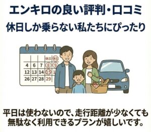 休日しか乗らない私たちにぴったり