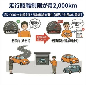 走行距離制限が月2,000km