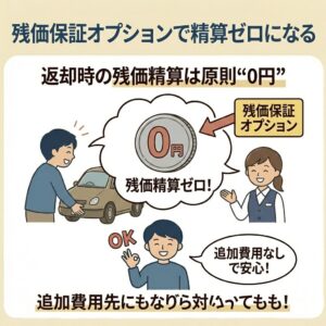 残価保証オプションで精算ゼロになる