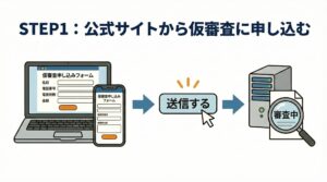公式サイトから仮審査に申し込む